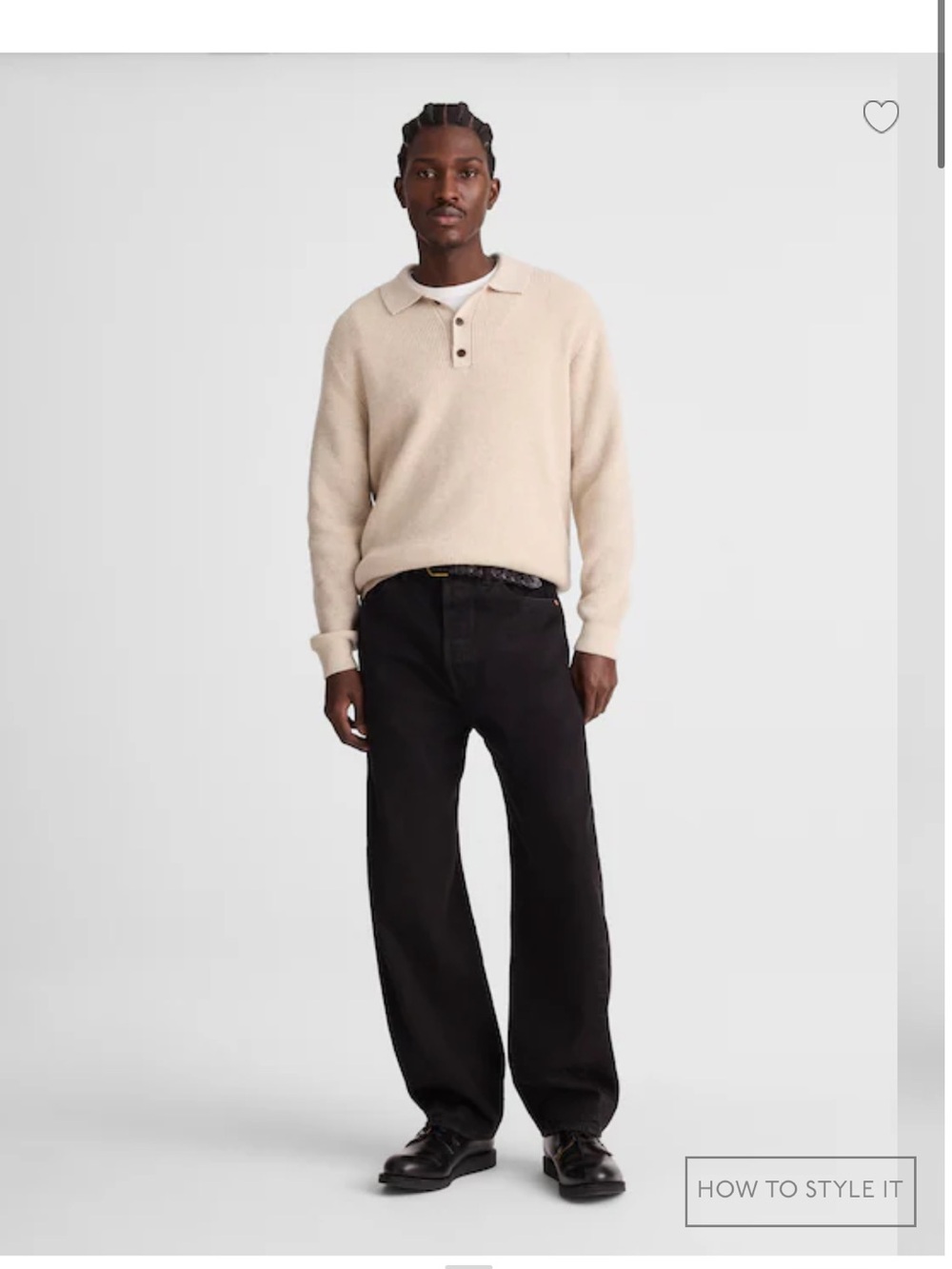 Madewell Men's Black Straight Jeans
